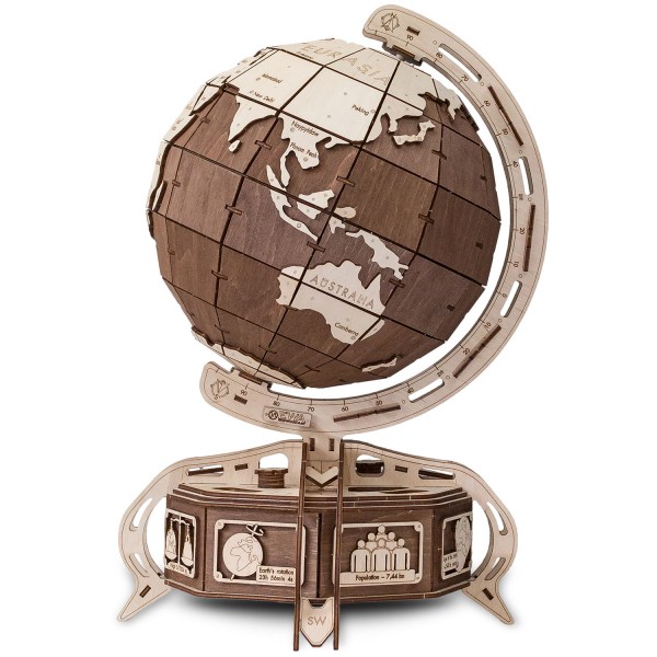 Eco Wood Art: Globe (braun)