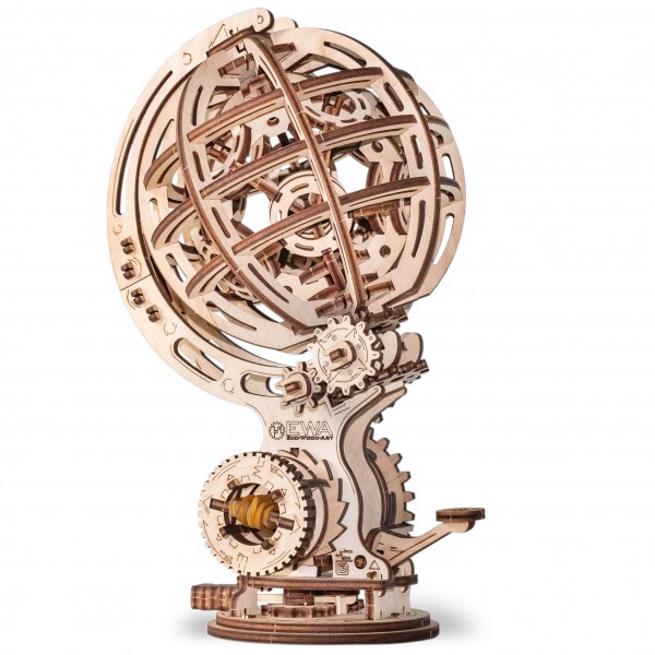 Eco Wood Art: Kinetic Globe