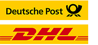 Wir versenden mit Deutsche Post und DHL